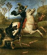 RAFFAELLO Sanzio St George Fighting the Dragon oil on canvas